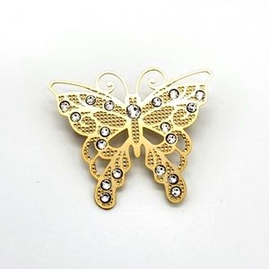 10k gold platted brass butterfly pin from the Danbury Mint